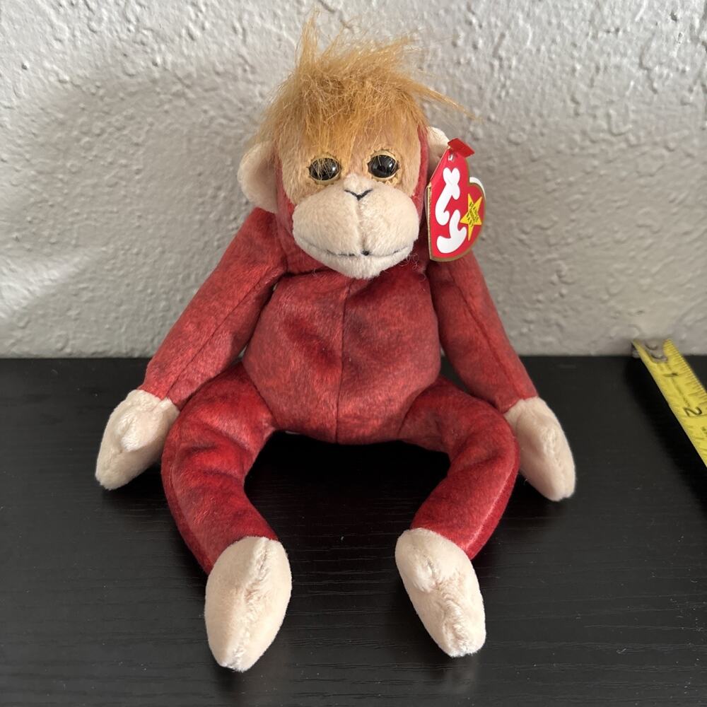 Ty Beanie Babies Schweetheart the Orangutang Toy - DOB January 23, 1999